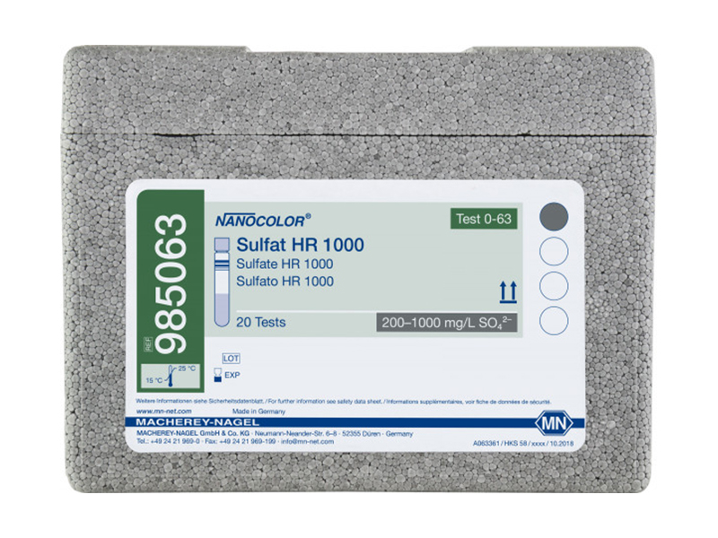 德國(guó)MN硫酸鹽預(yù)裝管試劑 （Sulfate HR1000）985063
