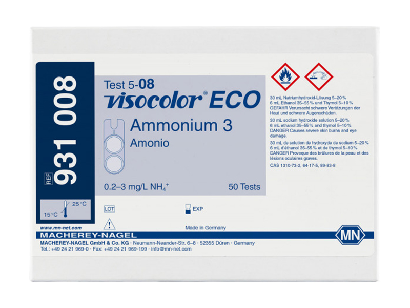 德國MN VISOCOLOR ECO氨氮測試盒 （Ammonium）931008 / 931208（補充裝）