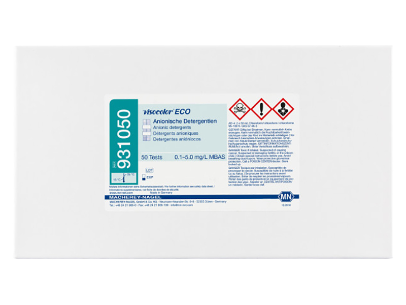 德國MN VISOCOLOR ECO陰離子洗滌劑測試盒 (Anionic detergents  ) 931050 / 931250（補充裝）