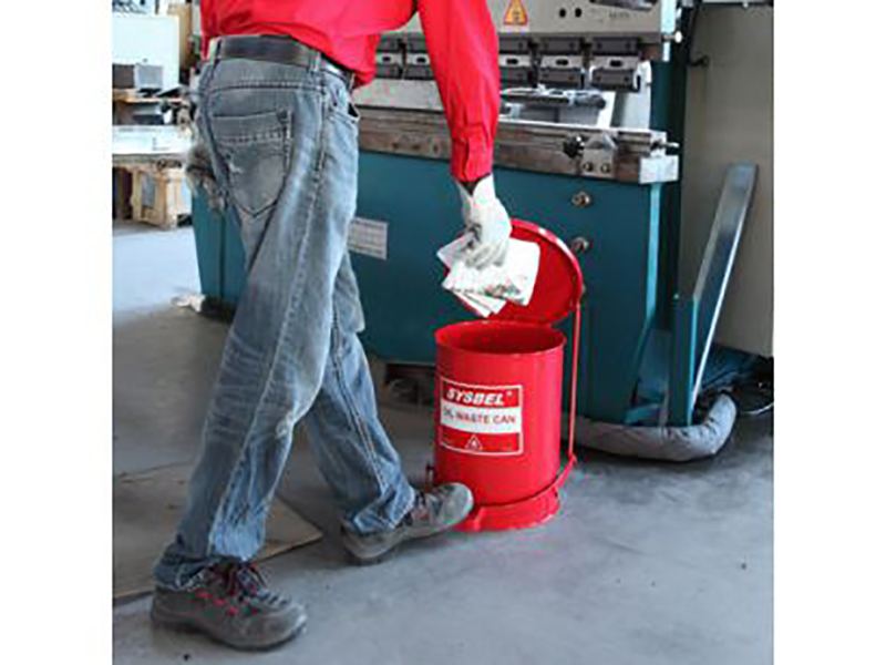 SYSBEL 10加侖易燃廢棄物防火垃圾桶WA8109300