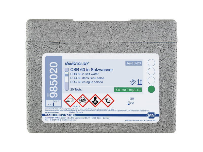 德國MN NANOCOLOR海水COD 60鹽水預裝管試劑（COD 60）985020